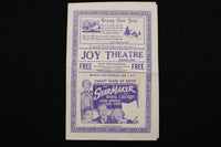 1940'S JOY THEARE PROGRAM - LOT OF 4 - BELZONI, MISSISSIPPI - K 2816
