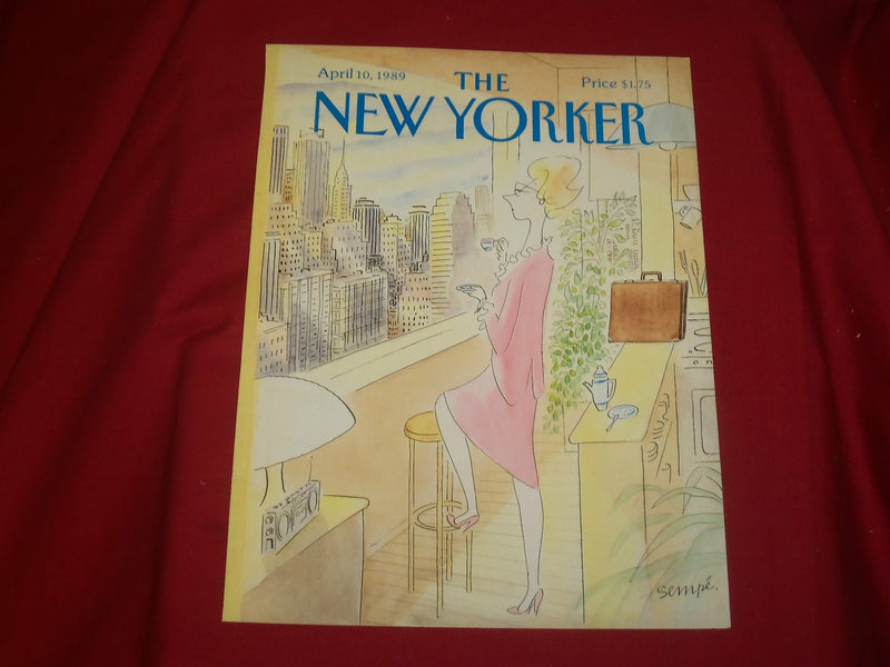 1989 APRIL 10 NEW YORKER MAGAZINE FRONT COVER ONLY - GREAT ART FOR FRAMING