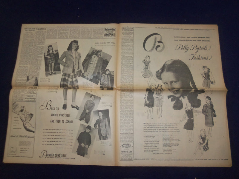 1944 SEP 4 NEW YORK TIMES - GERMANS FLEE AS ALLIES DRIVE ON BRUSSELS - NP 6613