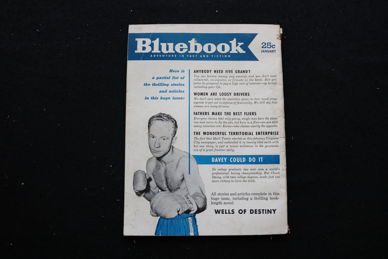 1953 JANUARY BLUE BOOK MAGAZINE - AND BURY THE DEAD COVER - E 10299
