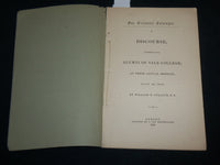 1860 ALUMNI DISCOURSE OF YALE COLLEGE ADDRESS BY WILLIAM SPRAGUE - J 6712
