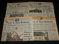 1989-1999 BINGHAMTON PRESS & SUN BULLETIN NEWSPAPERS LOT OF 35 - NP 1335A