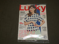 2014 MARCH LUCKY MAGAZINE - ZOOEY DESCHANEL COVER - B 3598