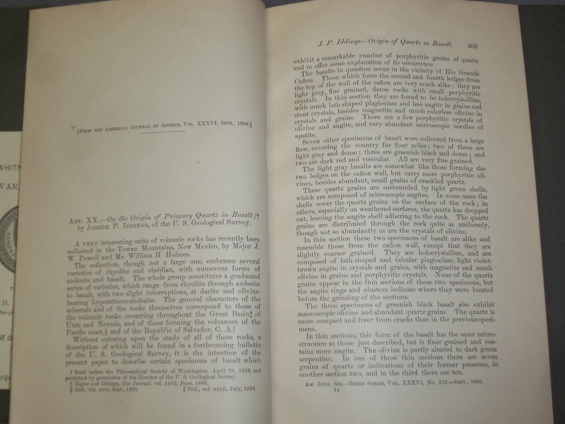 1888 ON THE ORIGIN OF PRIMAR QUARTZ IN BASALT - J 4892