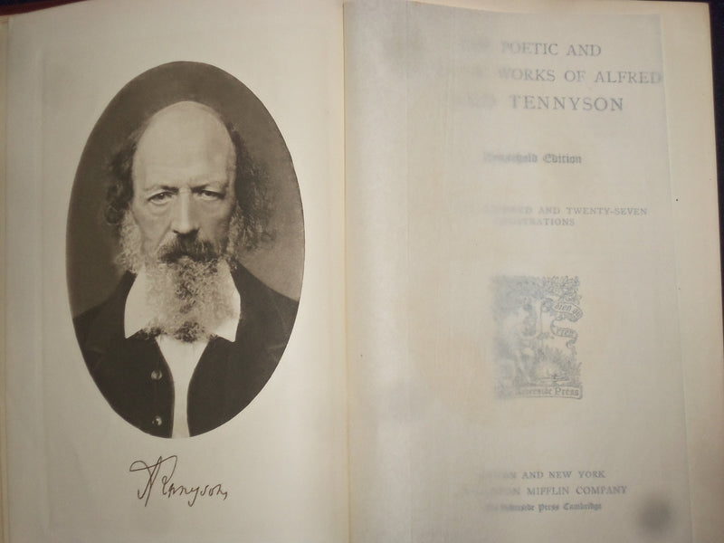1899 ALFRED LORD TENNYSON - POETIC AND DRAMATIC WORKS HARDCOVER BOOK - KD 9169