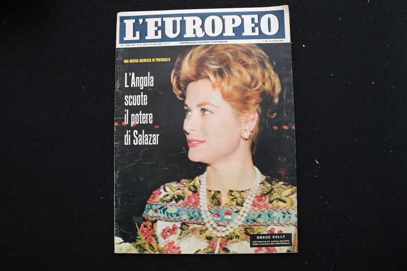 1961 JULY 16 L'EUROPEO MAGAZINE - GRACE KELLY COVER - E 25823