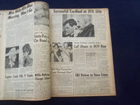 1965 MAY 29 BOSTON RECORD AMERICAN NEWSPAPER -REV. GREELY DEATH THREAT - NP 6299