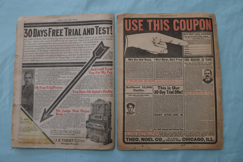 1909 APRIL & JULY HOME LIFE MAGAZINE - LOT OF 2 - K 3415
