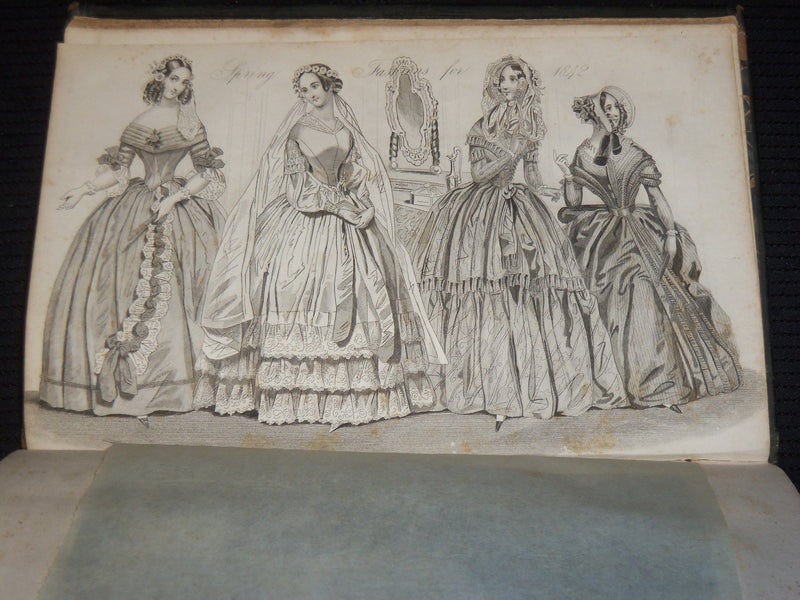 1841 MAY-1842 APRIL THE LADIES' COMPANION MAGAZINE BOUND VOLUME - KD 703Q