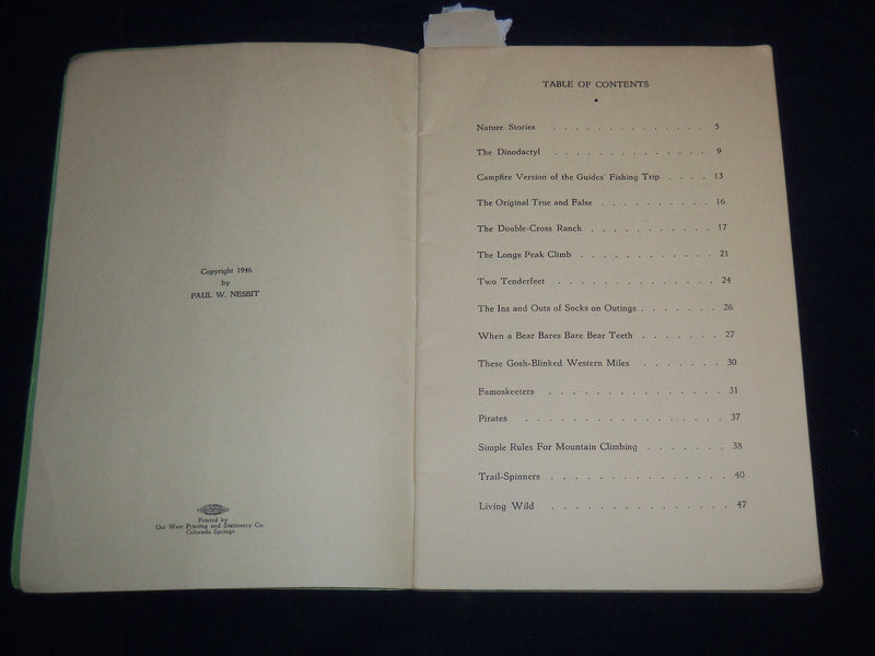 1946 NEZ-BITS BOOK INSCRIBED BY PAUL W. NESBIT & JEWELL W. NESBIT - J 8706