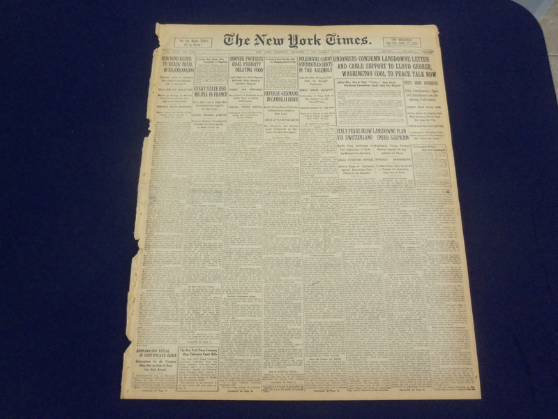 1917 DECEMBER 1 NEW YORK TIMES - BOLSHEVIKI CARRY 6 PETROGRAD SEATS - NT 8248