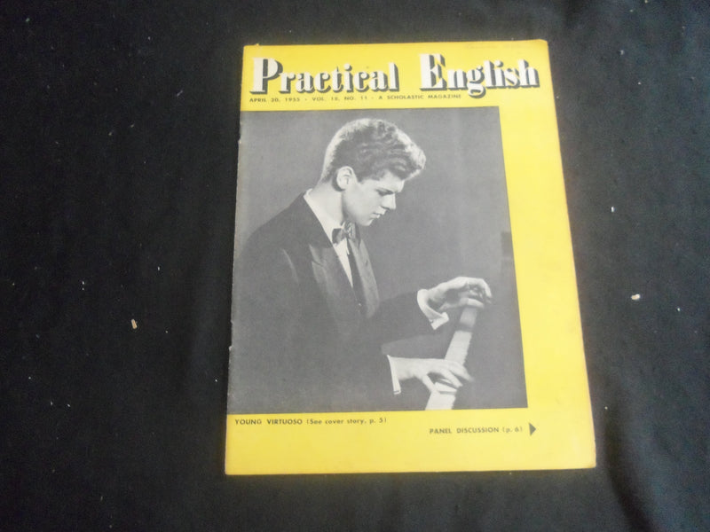 1955 APRIL 20 PRACTICAL ENGLISH MAGAZINE- VAN CLIBURN COVER - VIRTUOSO - B 5536O