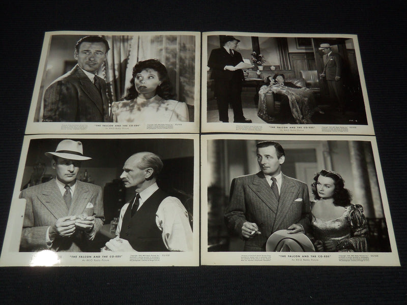 1943 THE FALCON AND THE CO-EDS MOVIE STILLS LOT OF 4 - 8x10 - #73