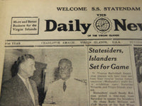1961 FEBRUARY 14 THE DAILY NEWS OF THE VIRGIN ISLANDS LOT OF 2 - NP 1868H