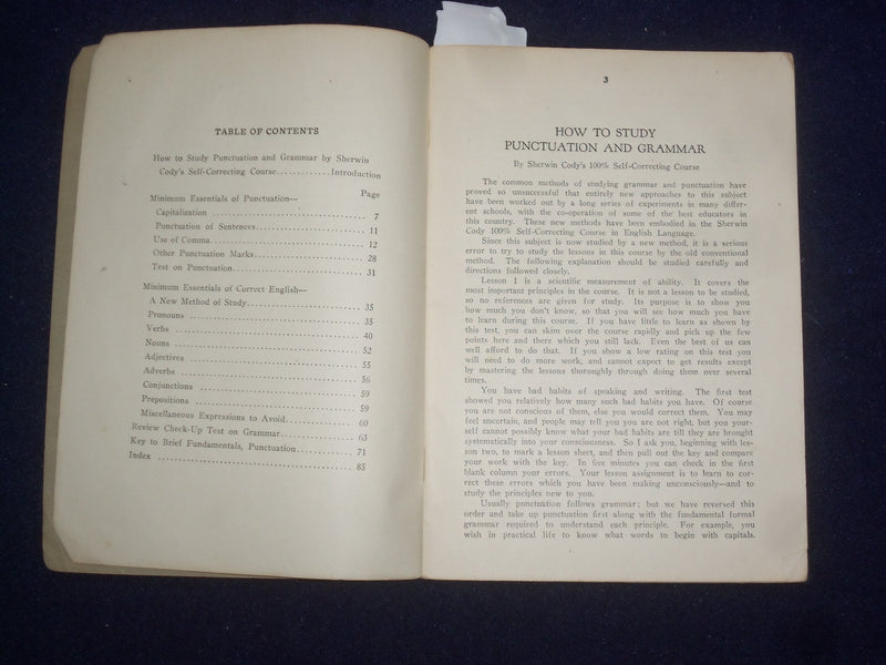 1929 BRIEF FUNDAMENTALS BY SHERWIN CODY SCHOOL OF ENGLISH - ROCHESTER, NY-J 9479