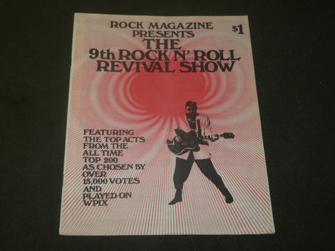 1970 THE 9TH ROCK N'ROLL REVIVAL SHOW MAGAZINE - WPIX - J 3611