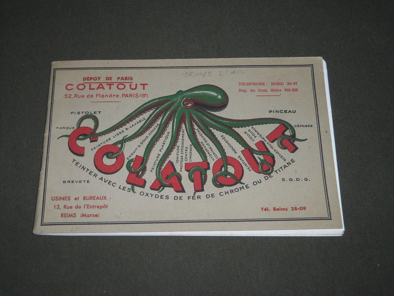 1920'S COLATOUT - TEINTER AVEC LES OXYDES FRENCH CATALOGUE - FR 728