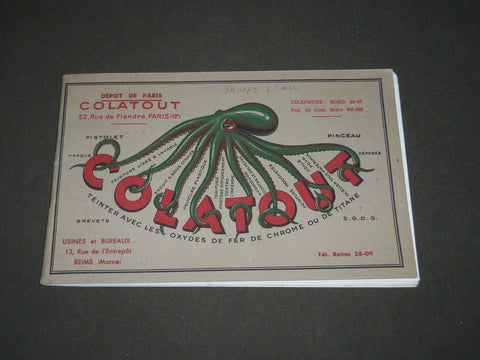 1920'S COLATOUT - TEINTER AVEC LES OXYDES FRENCH CATALOGUE - FR 728
