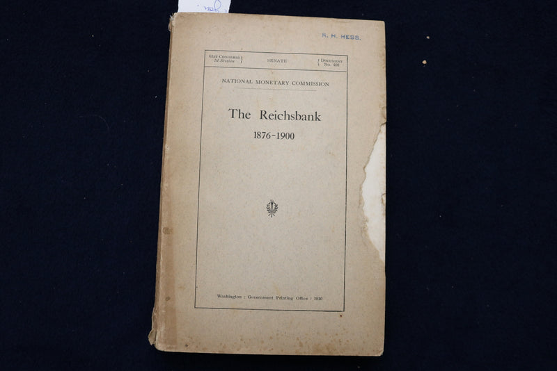 1910 THE REICHSBANK 1876-1900 - SOFTCOVER BOOK - K 1423