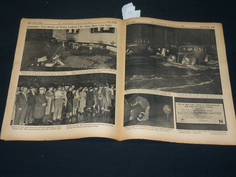 1941 AUGUST 27 PM'S WEEKLY NEWSPAPER - LESNEVICH BEATS MAURIELLO - NP 4934