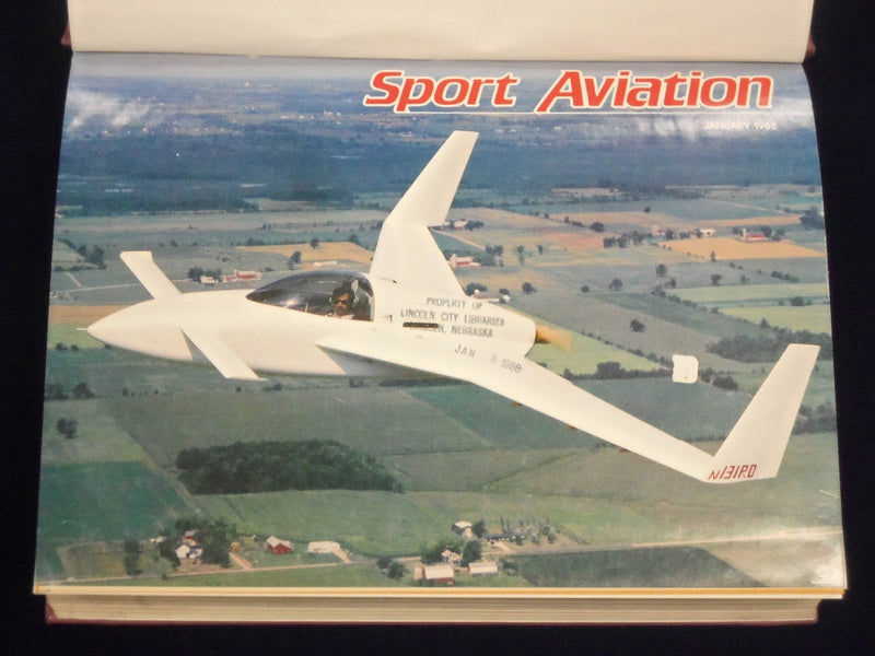 1988 JAN - 1989 MAR SPORT AVIATION MAGAZINE BOUND VOLUME - NICE PHOTOS - KD 3087