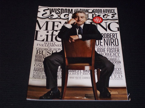 2011 JANUARY ESQUIRE MAGAZINE - ROBERT DENIRO FRONT COVER - E 13165