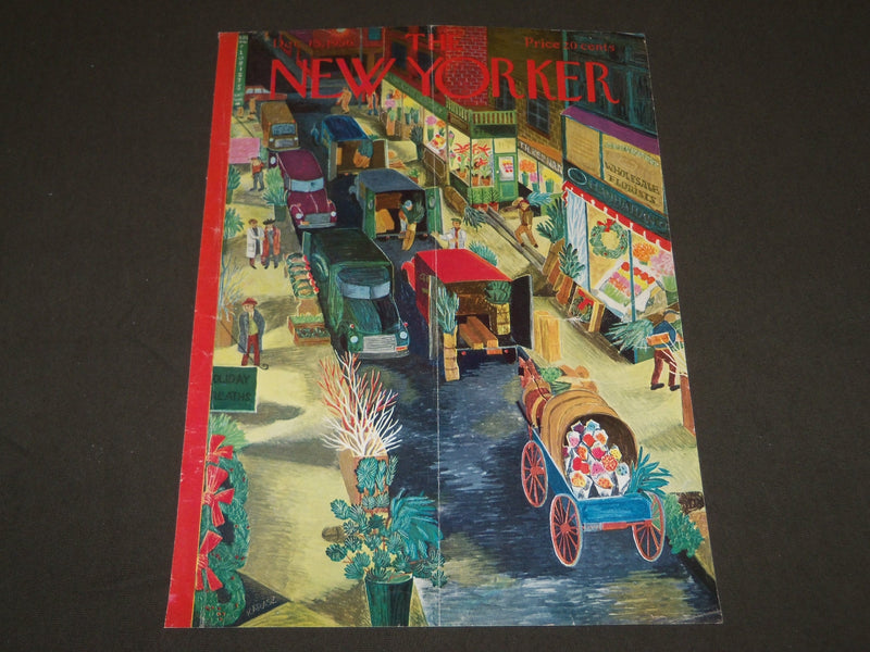 1956 DECEMBER 15 NEW YORKER MAGAZINE FRONT COVER ONLY - GREAT ART FOR FRAMING