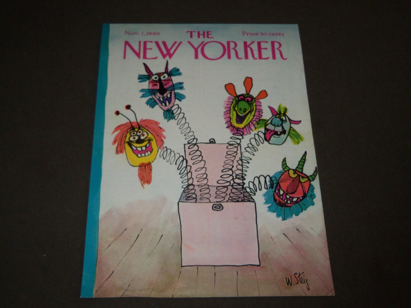 1969 NOVEMBER 1 NEW YORKER MAGAZINE FRONT COVER ONLY - GREAT ART FOR FRAMING