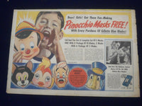 1940 MARCH 24 PINOCCHIO MASKS COLOR COMICS AD - NP 5261