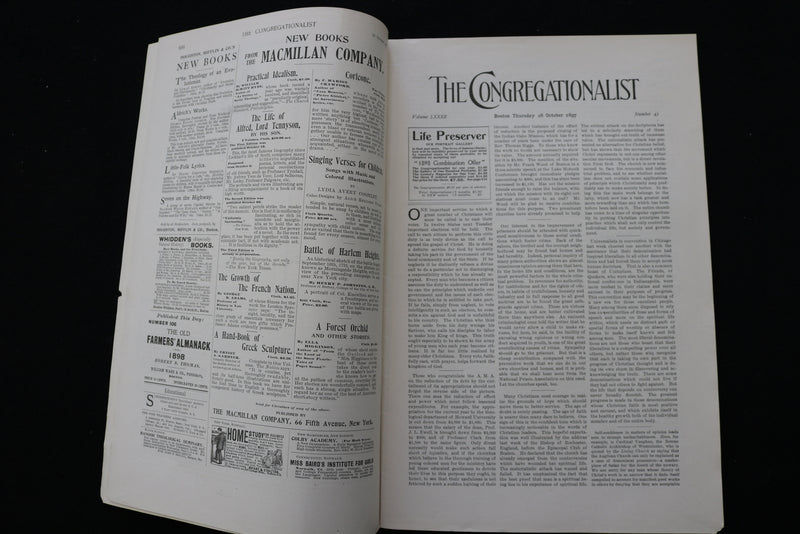 1897 OCTOBER 28 THE CONGREGATIONALIST MAGAZINE - CHARLES ALBERT BERRY - K 2349