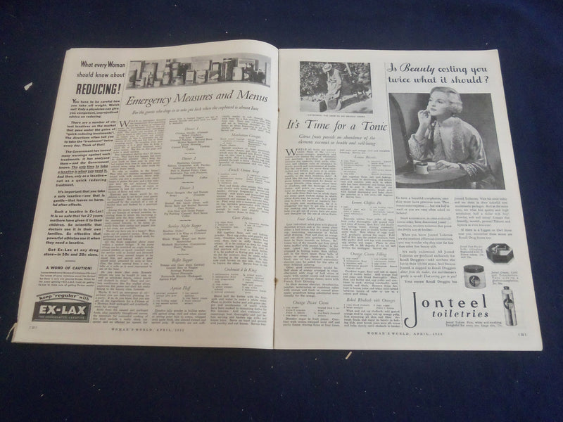 1933 APRIL WOMAN'S WORLD MAGAZINE - NICE ILLUSTRATIONS, STORIES & ADS - ST 1240O