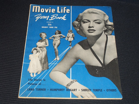 1949 #8 MOVIE LIFE YEARBOOK MAGAZINE - LANA TURNER FRONT COVER - E 1312