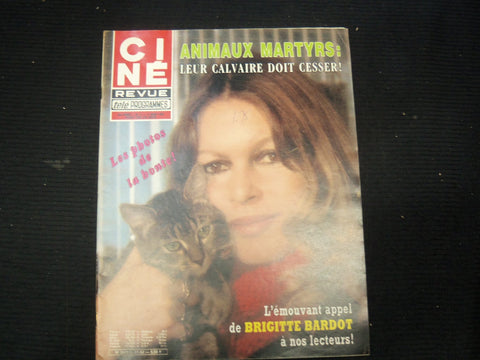 1982 MARCH 11 CINE REVUE FRENCH MAGAZINE - BRIGITTE BARDOT COVER - E 24789