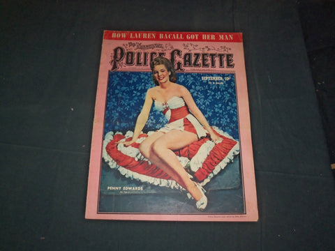 1945 SEPTEMBER THE NATIONAL POLICE GAZETTE MAGAZINE - BOGART & BACALL - B 5919