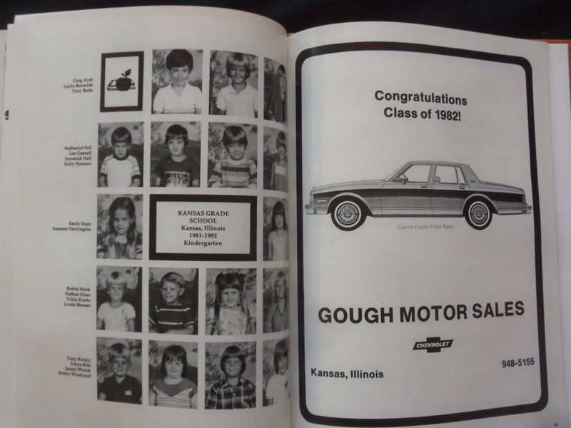 1982 KANILLIO KANSAS HIGH SCHOOL YEARBOOK - KANSAS, ILLINOIS - YB 3357