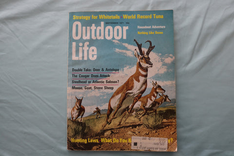 1971 SEPTEMBER OUTDOOR LIFE MAGAZINE - AN ILLUSTRATED HUNTER COVER - E 26680