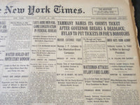 1925 AUGUST 12 NEW YORK TIMES - TAMMANY NAMES ITS COUNTY TICKET - NT 5430