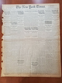 1921 JANUARY 1 NEW YORK TIMES NEWSPAPER-SOBER CROWDS JAM STREETS OF CITY-NT 8084