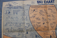 1937 SKI CHART CONCENTRATED TECHNIQUE- ILLUSTRATED IN COLORS -SOFTCOVER - K 3223