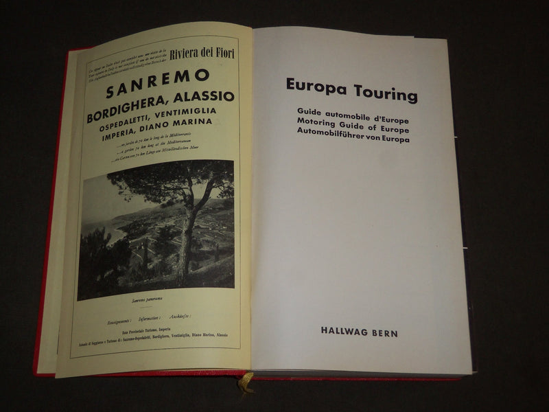 1955 EUROPA TOURING AUTOMOBILE GUIDE BOOK - HALLWAG BERN - NICE MAPS - KD 4885
