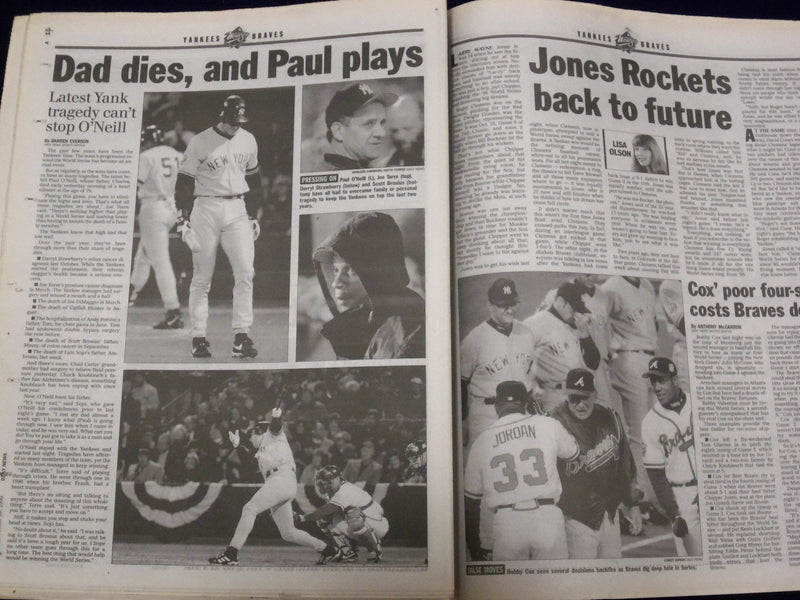 1999 OCT 28 NY DAILY NEWS YANKS VS BRAVES 25TH WORLD SERIES LOT OF 19 - NP 1135