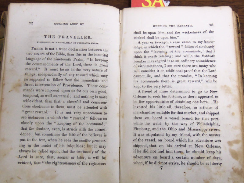 1847 A MOTHER'S PLEA FOR THE SABBATH BOOK BY MRS. LUCY WELLS - K 1284