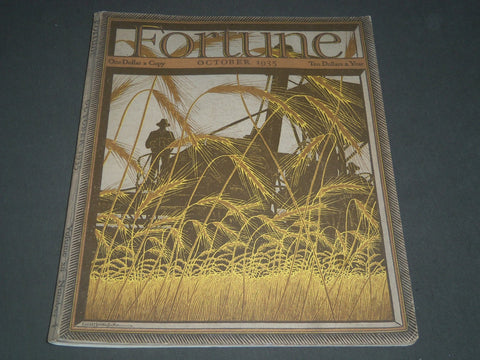 1935 OCTOBER FORTUNE MAGAZINE - GREAT COVER & ADS - F 68