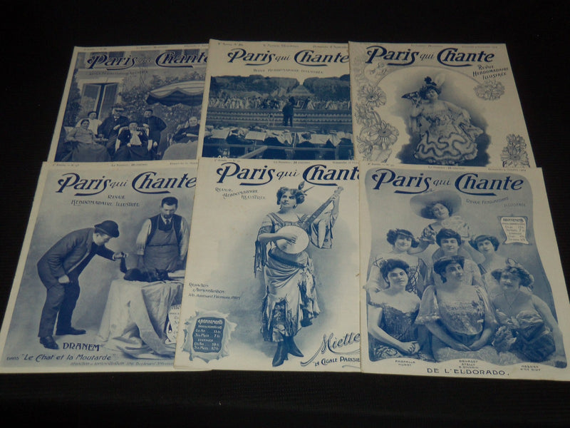 1904 PARIS QUI CHANTE REVUE ILLUSTREE MAGAZINE LOT OF 26 ISSUES - O 3442C