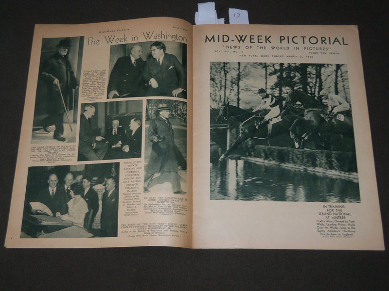 1935 MARCH 2 MID-WEEK PICTORIAL MAGAZINE SECTION - PRESIDENT ROOSEVELT - J 3198