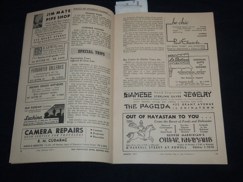 1957 AUGUST SAN FRANCISCO GUIDE MAGAZINE - NO TIME FOR SERGEANTS - J 8567