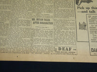 1915 JUNE 9 NEW YORK TIMES - BRYAN RESIGNS AS SACRETARY OF STATE - NT 7698
