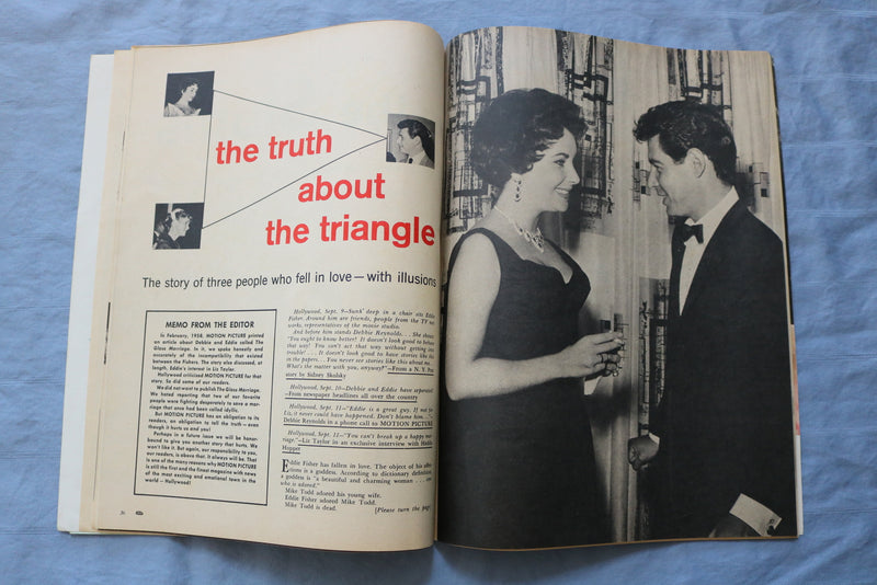 1958 DECEMBER MOTION PICTURE MAGAZINE - LIZ TAYLOR & EDDIE FISHER COVER - E 9035