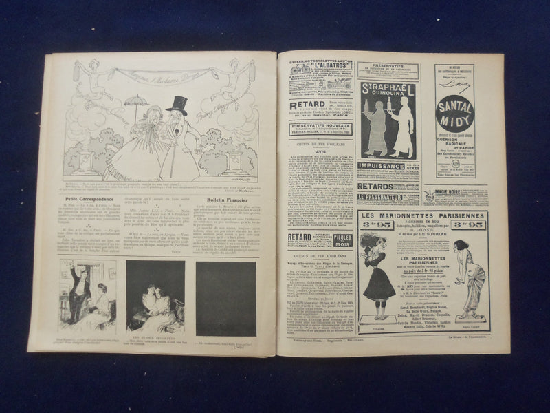 1908 JUNE 13 LE SOURIRE MAGAZINE - ILLUSTRATED COMEDY - FRENCH TEXT - SP 4867L