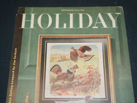 1947 NOVEMBER HOLIDAY MAGAZINE BOARD - THANKSGIVING COVER - DOG - J 5401